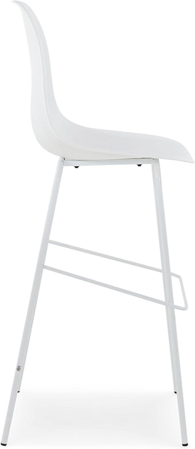 imageSignature Design by Ashley Centiar 24quot Counter Height Modern Bucket Barstool 2 Count BrownWhite