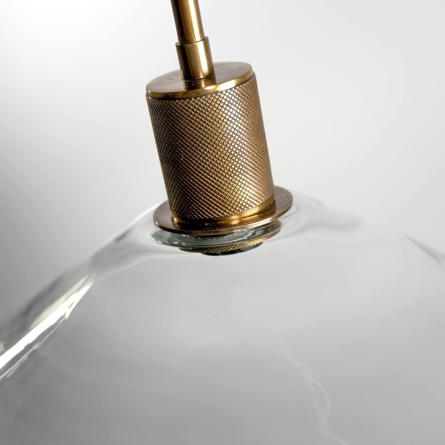 imageSignature Design by Ashley Chaness Industrial Glass Pendant Light Brass