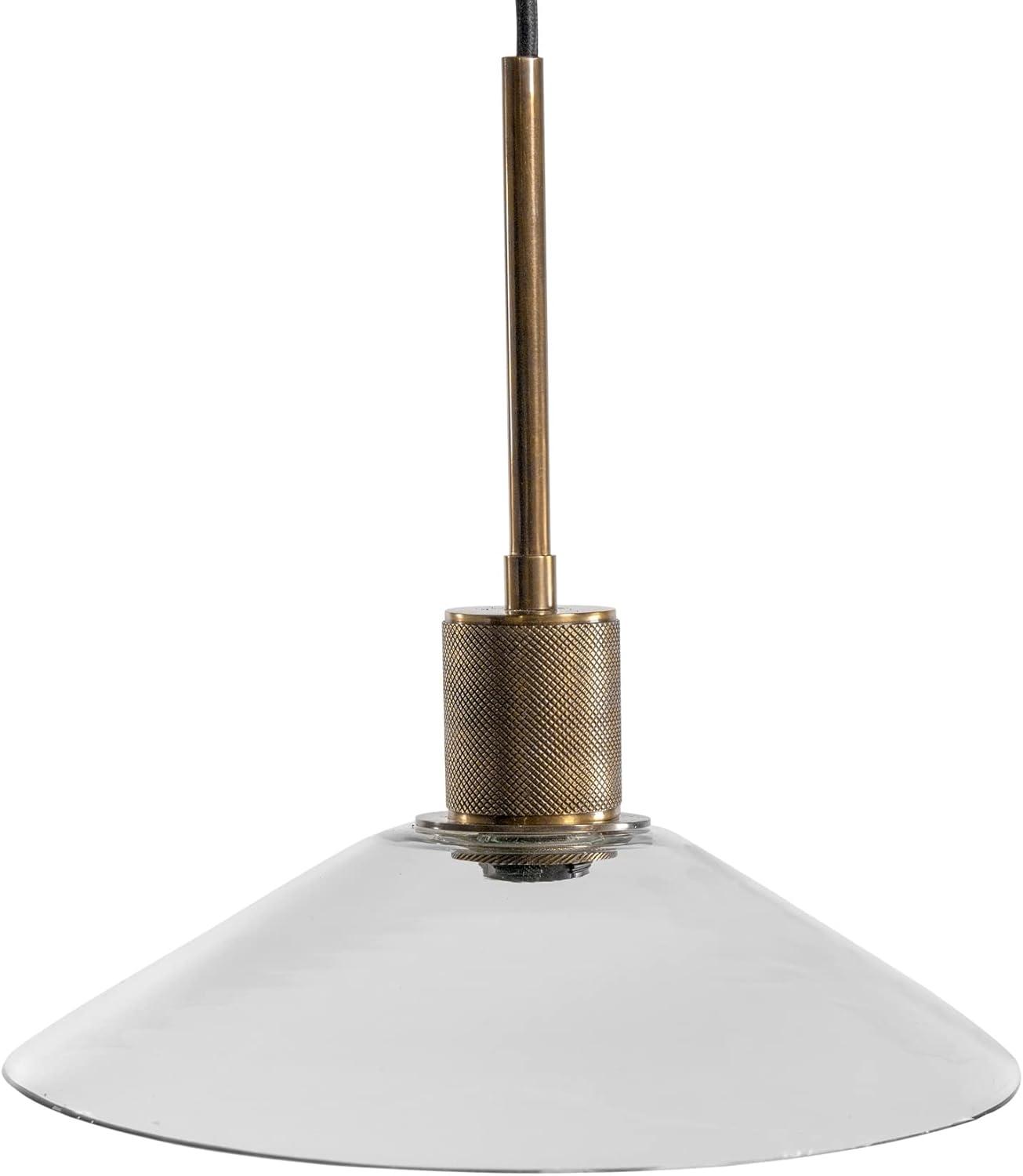 imageSignature Design by Ashley Chaness Industrial Glass Pendant Light Brass