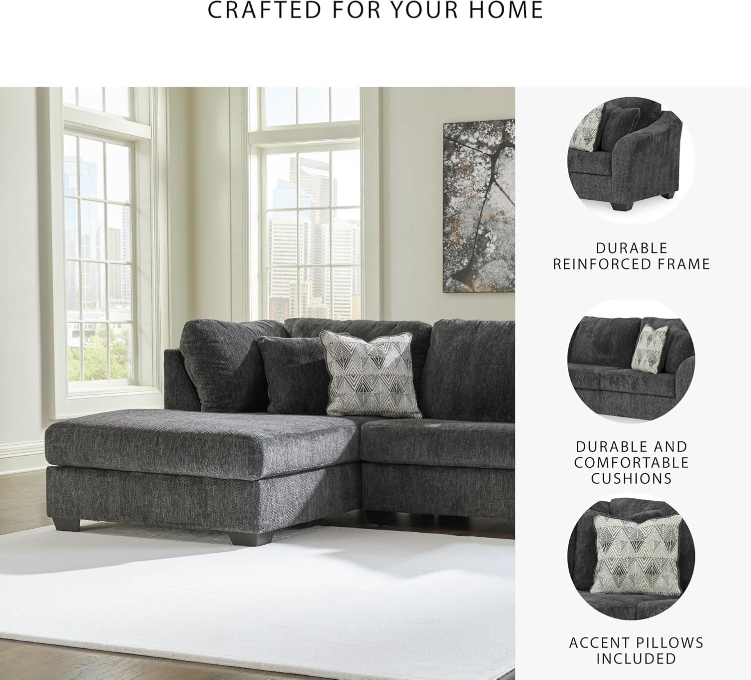 imageSignature Design by Ashley Creswell Transitional Round Upholstered Oversized Swivel Accent Chair GrayDark Gray