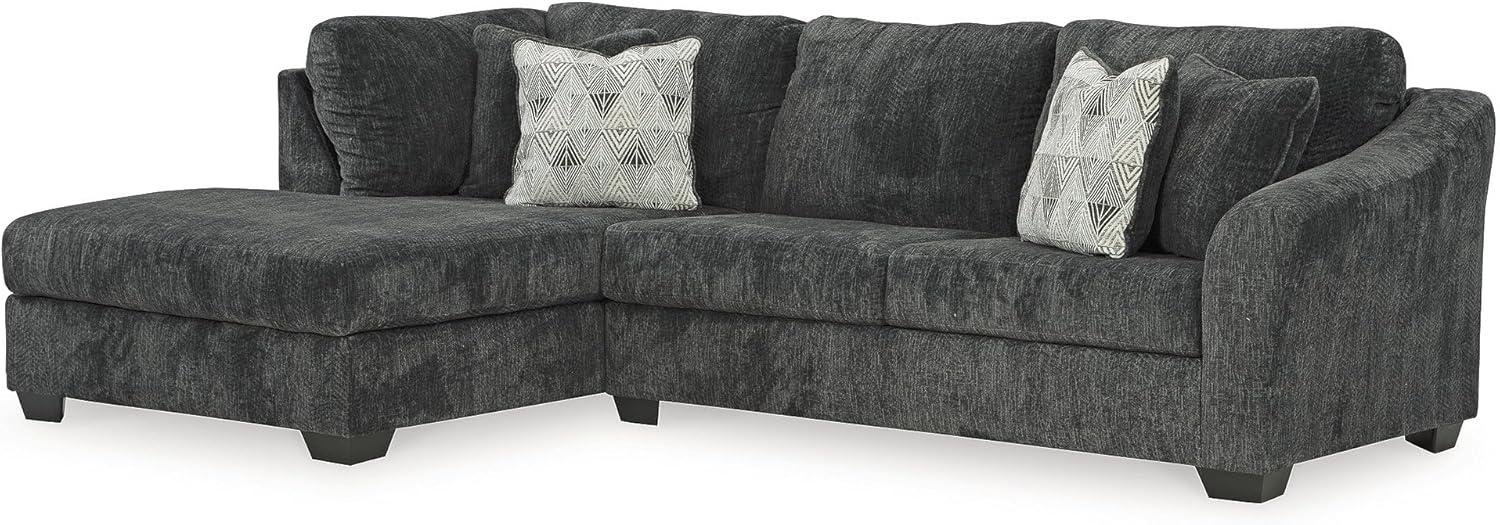imageSignature Design by Ashley Creswell Transitional Round Upholstered Oversized Swivel Accent Chair GrayDark Gray