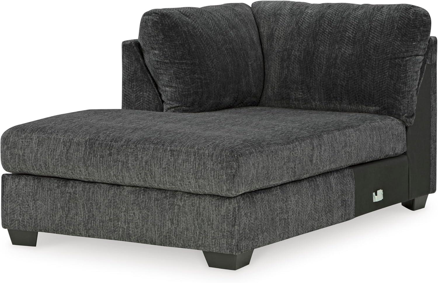 imageSignature Design by Ashley Creswell Transitional Round Upholstered Oversized Swivel Accent Chair GrayDark Gray
