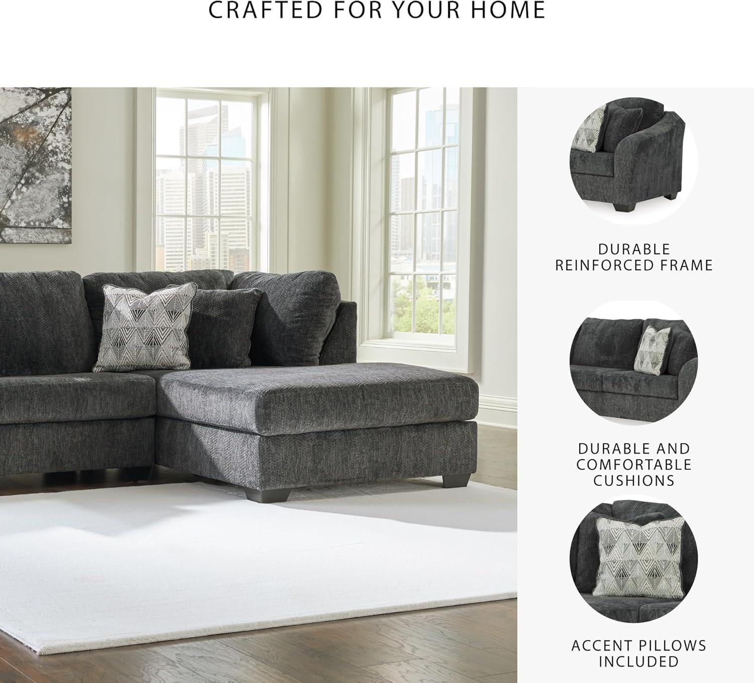 imageSignature Design by Ashley Creswell Transitional Round Upholstered Oversized Swivel Accent Chair GrayDark Gray