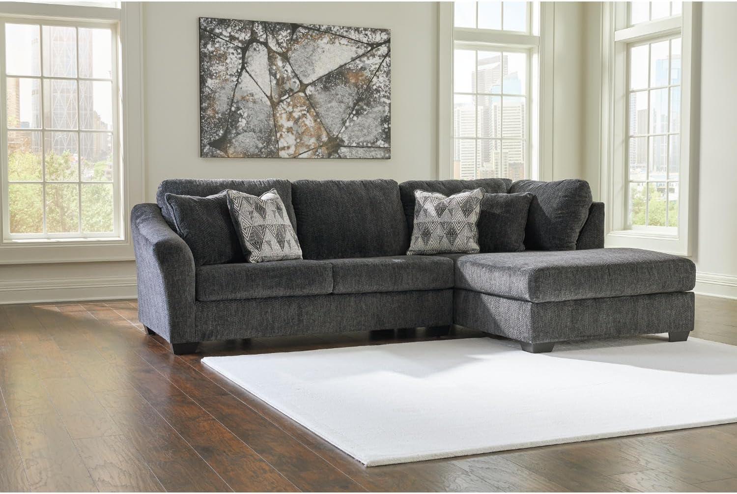 imageSignature Design by Ashley Creswell Transitional Round Upholstered Oversized Swivel Accent Chair GrayDark Gray