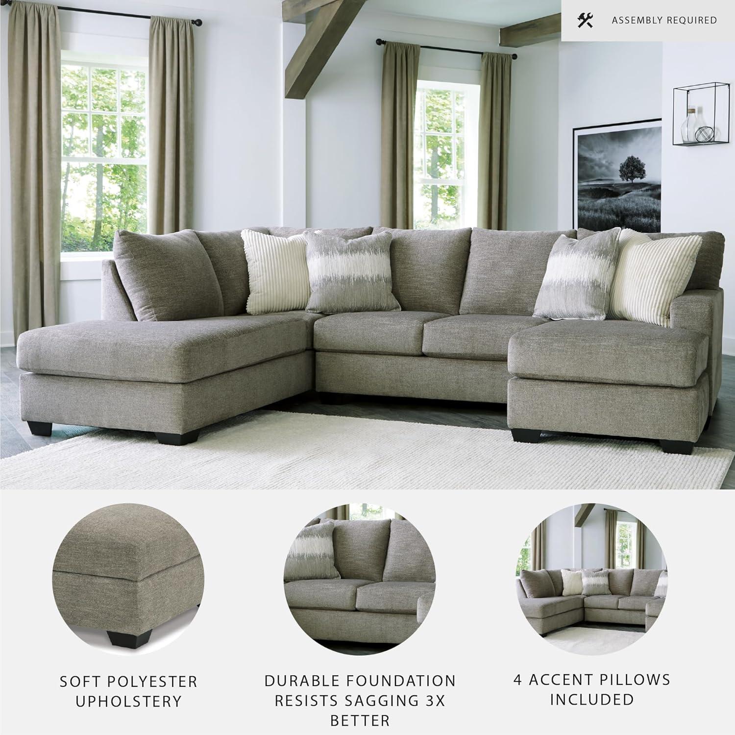 imageSignature Design by Ashley Creswell Transitional Round Upholstered Oversized Swivel Accent Chair GrayGrayish