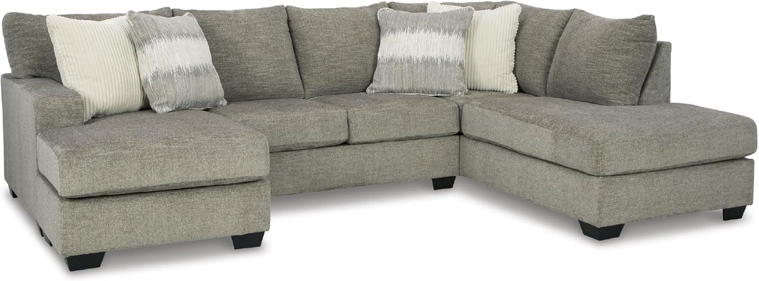 imageSignature Design by Ashley Creswell Transitional Round Upholstered Oversized Swivel Accent Chair GrayGrayish