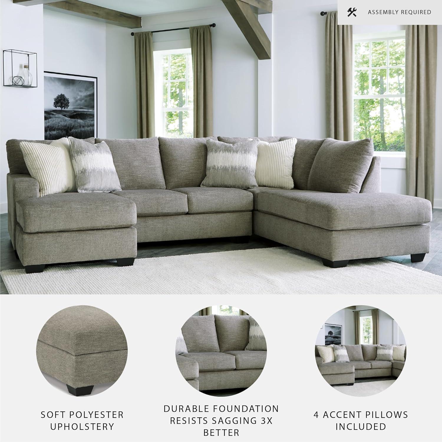 imageSignature Design by Ashley Creswell Transitional Round Upholstered Oversized Swivel Accent Chair GrayGrayish