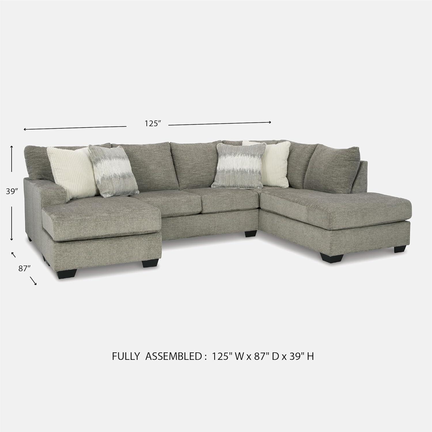imageSignature Design by Ashley Creswell Transitional Round Upholstered Oversized Swivel Accent Chair GrayGrayish