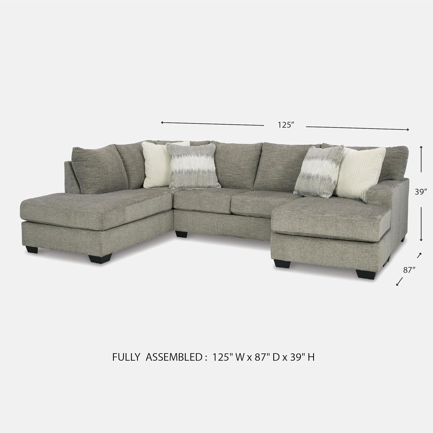 imageSignature Design by Ashley Creswell Transitional Round Upholstered Oversized Swivel Accent Chair GrayGrayish