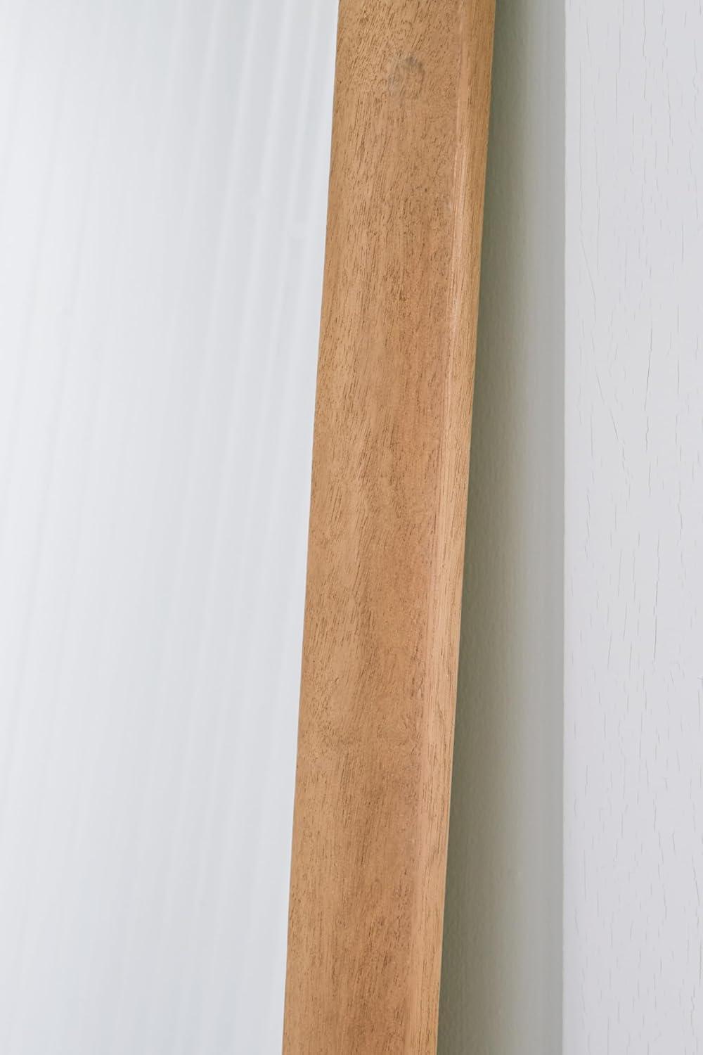 imageSignature Design by Ashley Dairville Casual Arched Full Length Wood Floor Mirror Light Brown