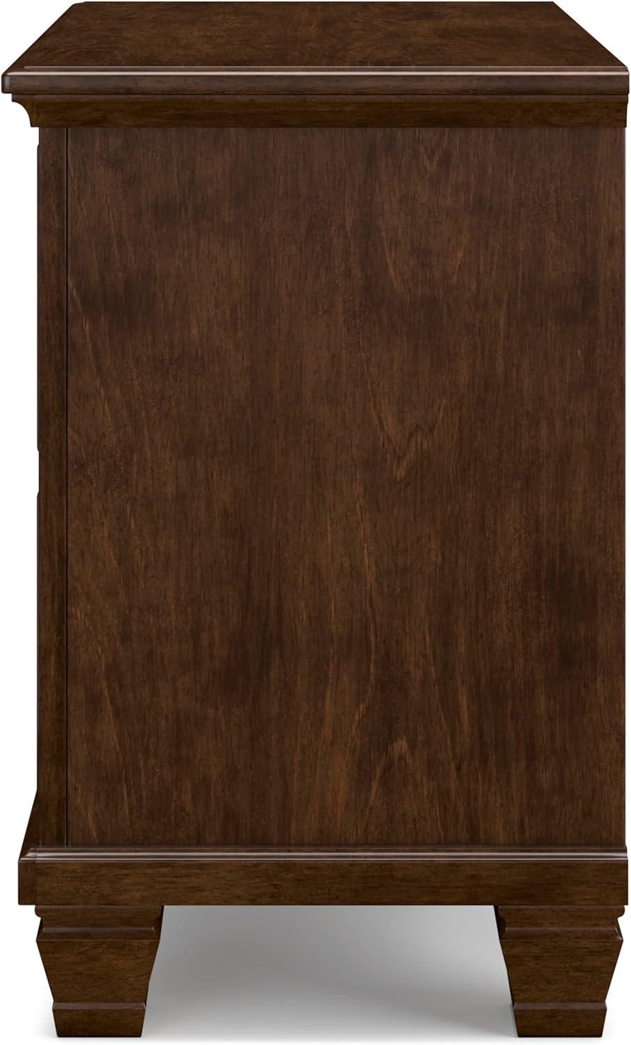 imageSignature Design by Ashley Danabrin Classic 2 Drawer Nightstand for Bedroom 2663quot Tall Dark BrownDark Brown