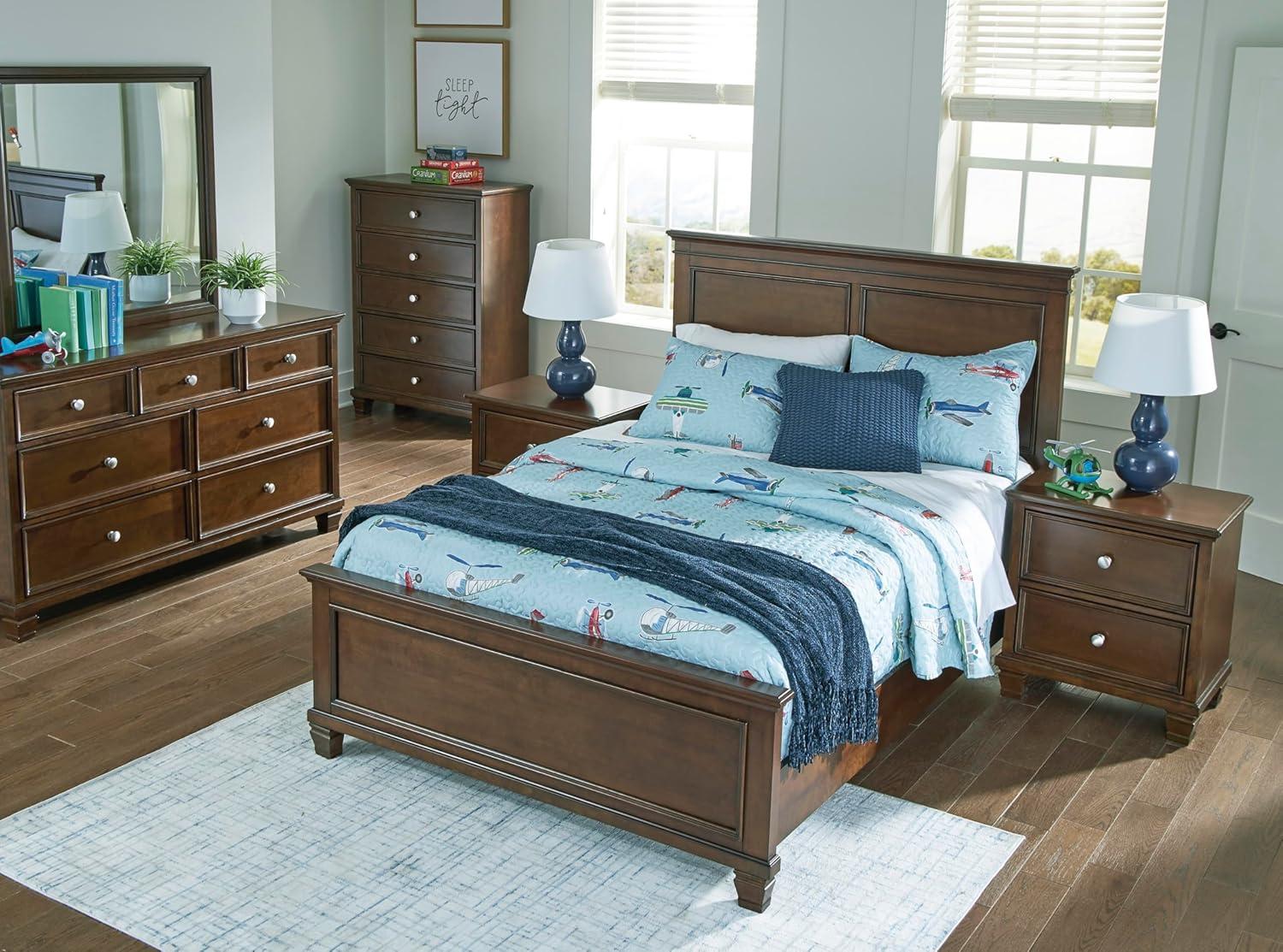 imageSignature Design by Ashley Danabrin Classic 2 Drawer Nightstand for Bedroom 2663quot Tall Dark BrownDark Brown