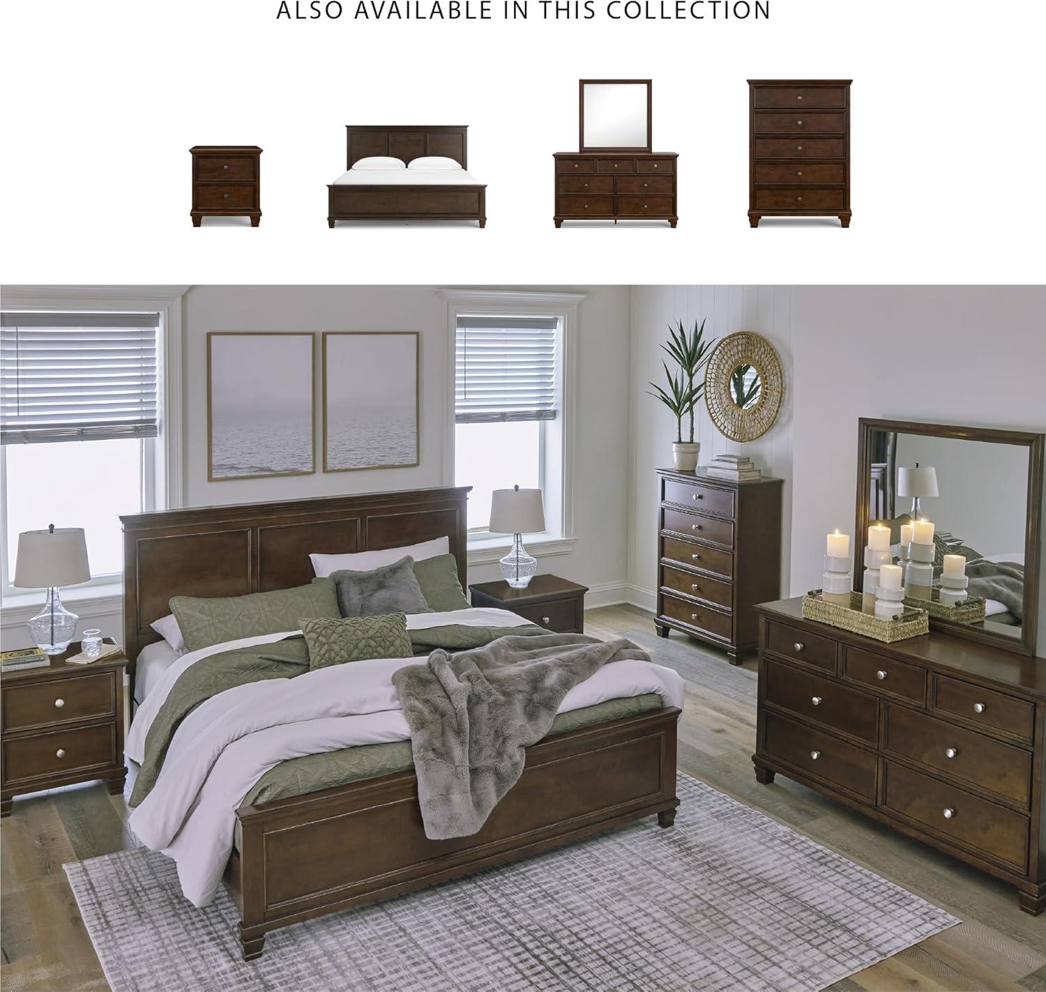 imageSignature Design by Ashley Danabrin Classic 2 Drawer Nightstand for Bedroom 2663quot Tall Dark BrownDark Brown