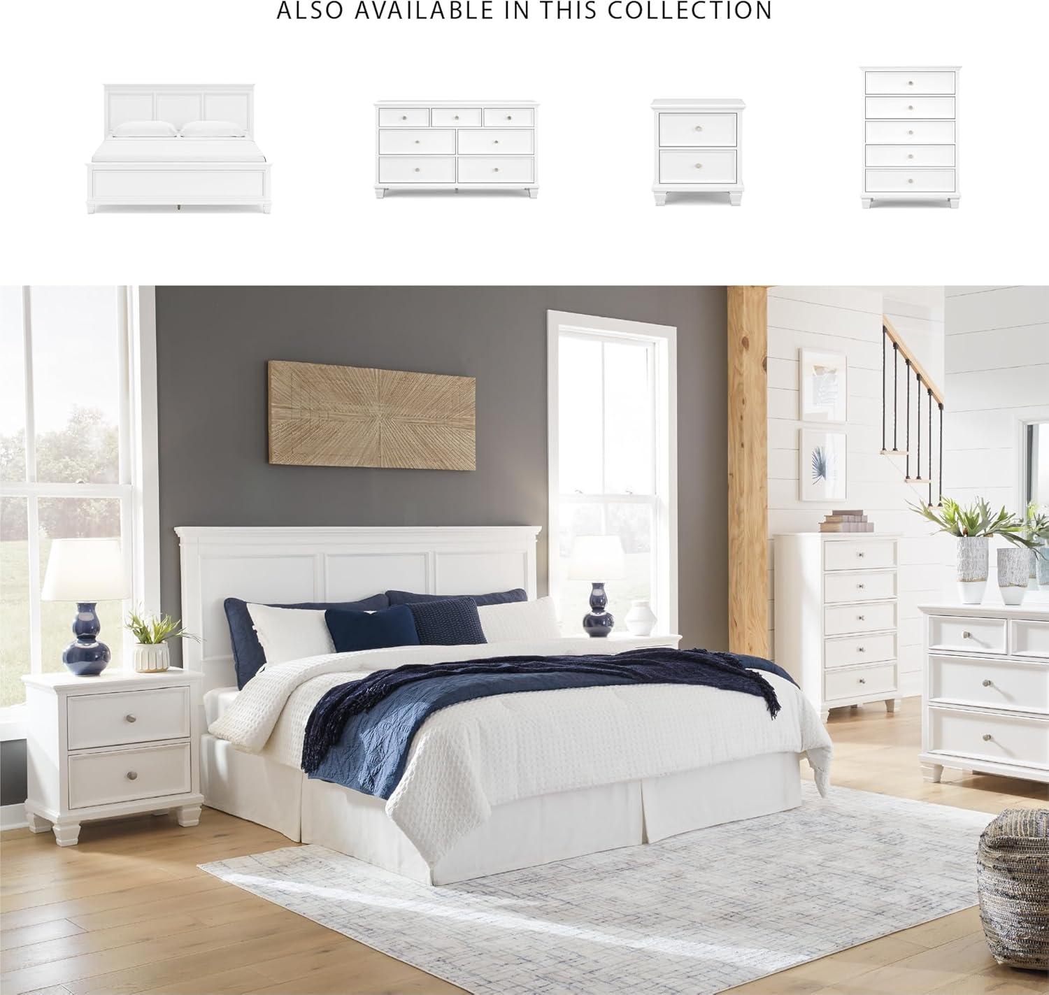 imageSignature Design by Ashley Danabrin Classic 2 Drawer Nightstand for Bedroom 2663quot Tall Dark BrownWhite