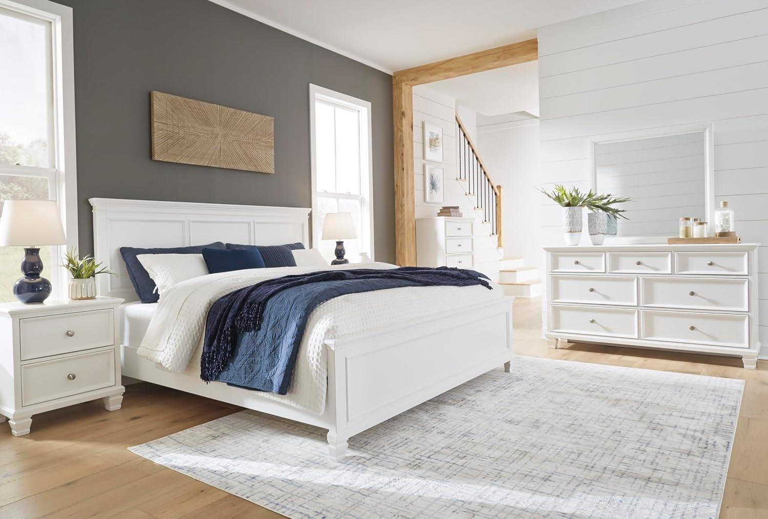 imageSignature Design by Ashley Danabrin Classic 2 Drawer Nightstand for Bedroom 2663quot Tall Dark BrownWhite