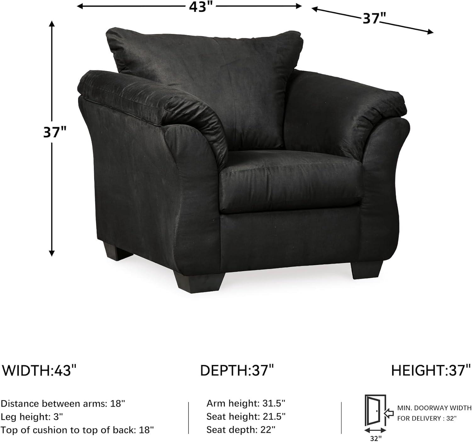 imageSignature Design by Ashley Darcy Casual Plush Chair BlackBlack
