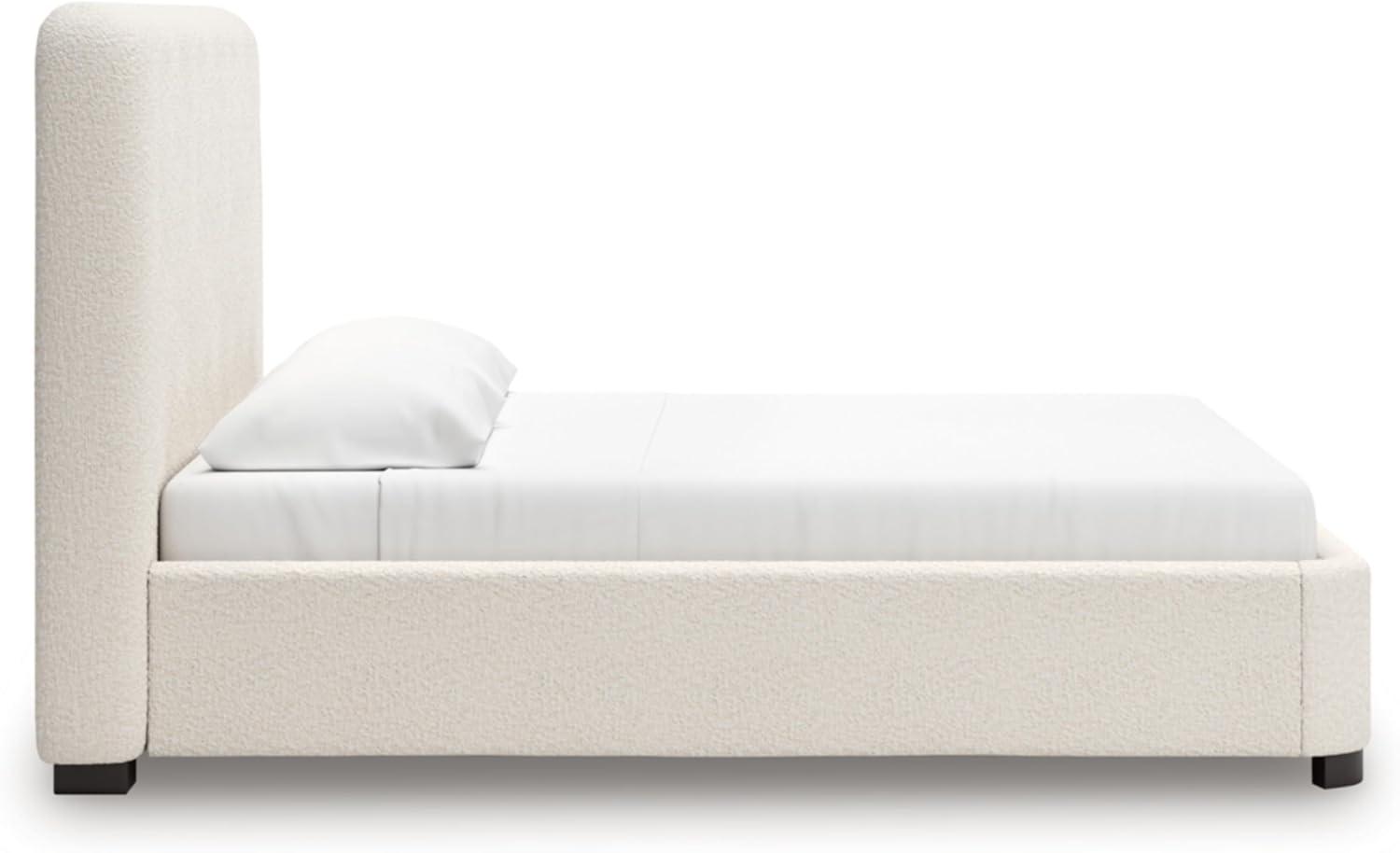 imageSignature Design by Ashley Dolante Modern Farmhouse ButtonTufted Upholstered Platform Bed King BeigeBeige