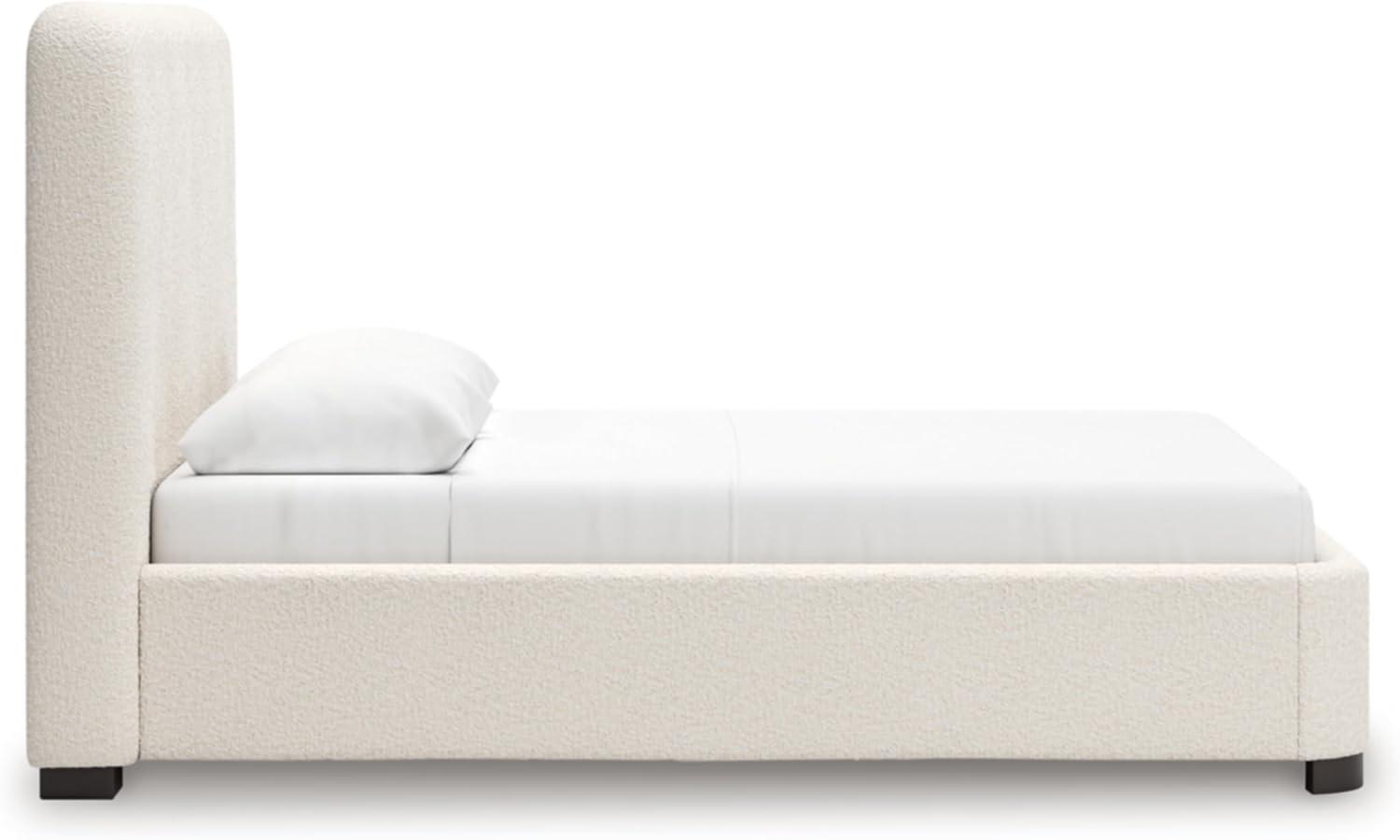 imageSignature Design by Ashley Dolante Modern Farmhouse ButtonTufted Upholstered Platform Bed King BeigeBeige