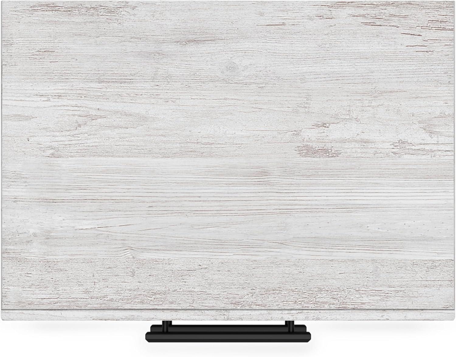 imageSignature Design by Ashley Drystan Rustic Industrial 2 Drawer Nightstand with 2 SlimProfile USB Charging Stations 2437quot Tall Weatherworn BrownWhite Planked