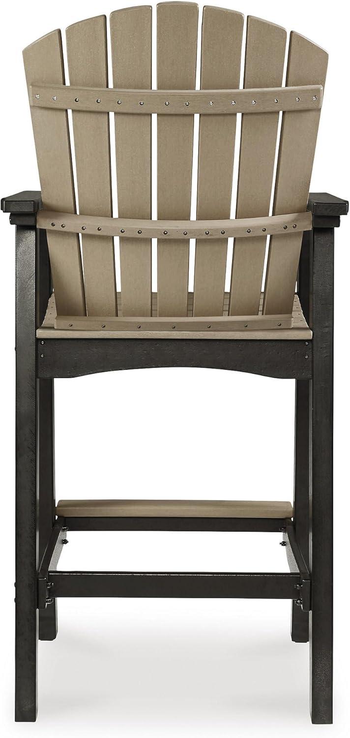 imageSignature Design by Ashley Fairen Trail 30quot HDPE Durable Outdoor Barstool 2 Count Black ampamp Brown