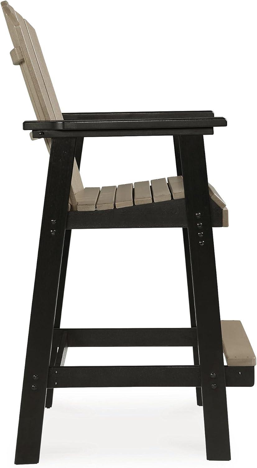 imageSignature Design by Ashley Fairen Trail 30quot HDPE Durable Outdoor Barstool 2 Count Black ampamp Brown