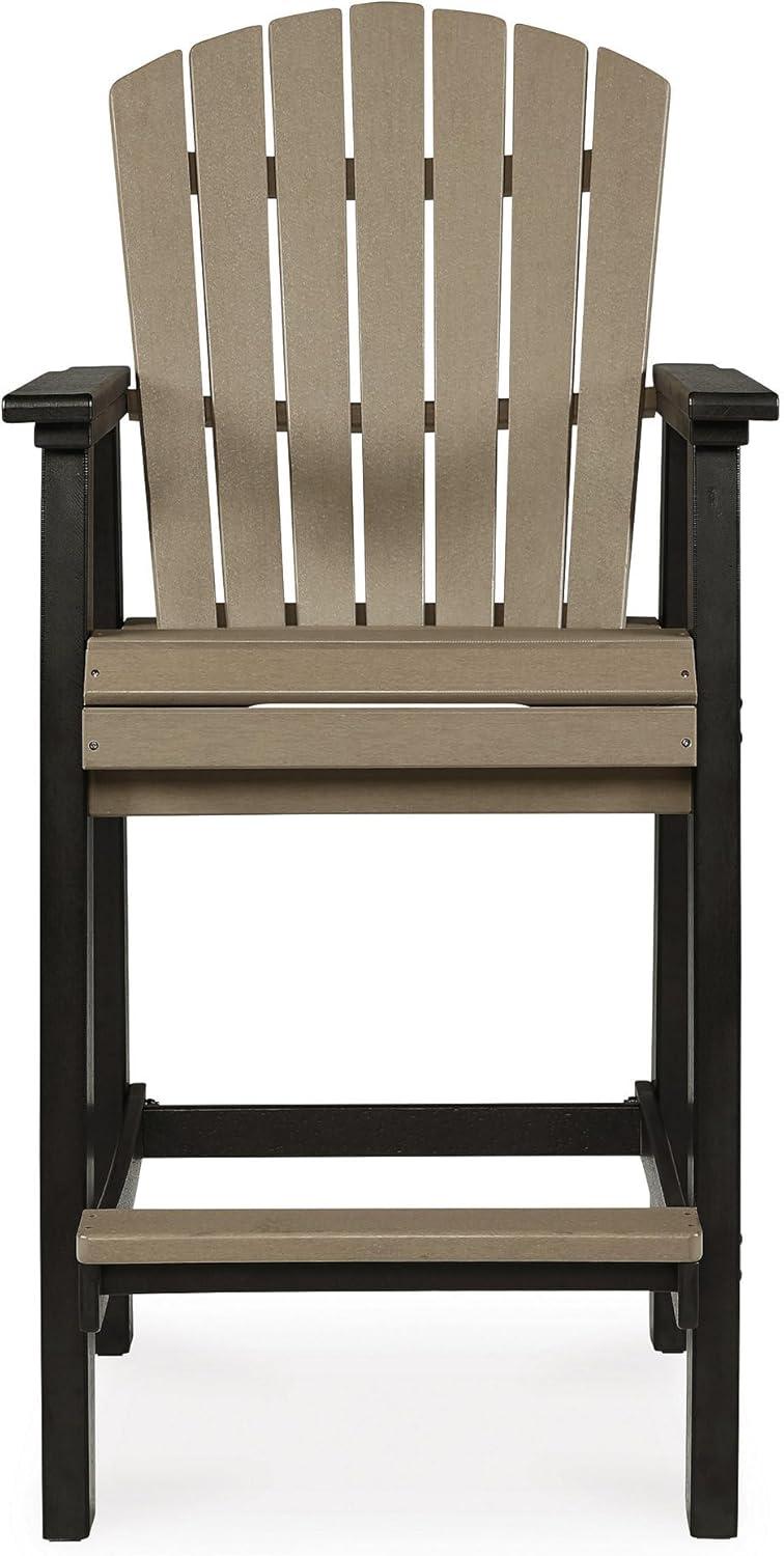 imageSignature Design by Ashley Fairen Trail 30quot HDPE Durable Outdoor Barstool 2 Count Black ampamp Brown