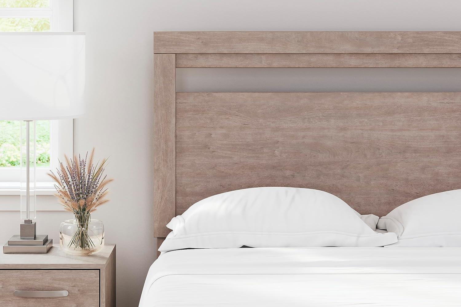 imageSignature Design by Ashley Finch Modern Headboard ONLY Queen BlackBeige