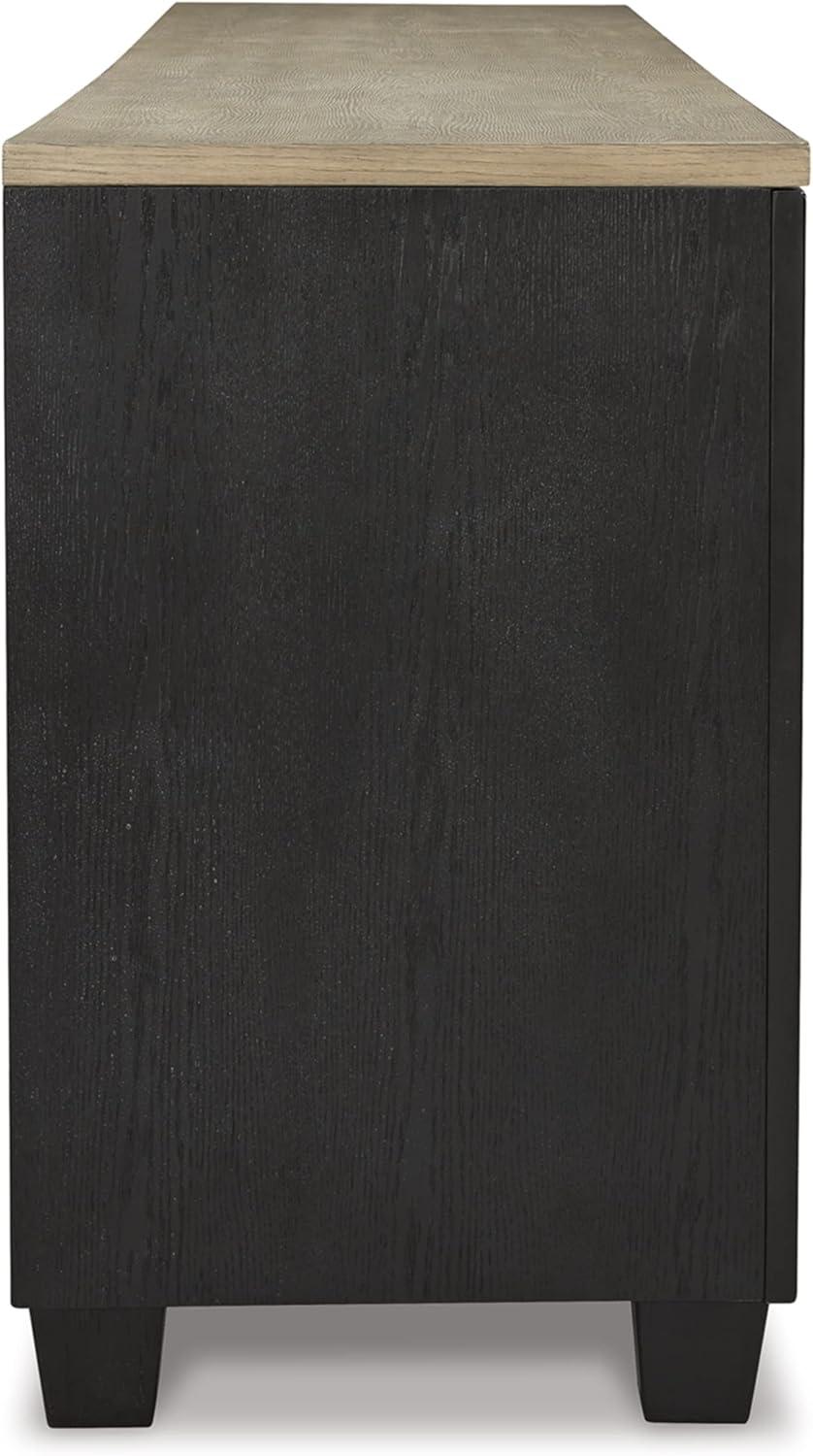 imageSignature Design by Ashley Foyland Contemporary TV Stand with Fireplace Option for TVs up to 83quot Light Brown ampamp BlackBlack