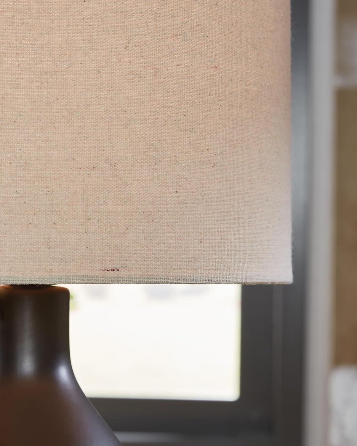 imageSignature Design by Ashley Garinton Modern Distressed Ceramic Table Lamp with OnOff Switch Black ampamp Beige