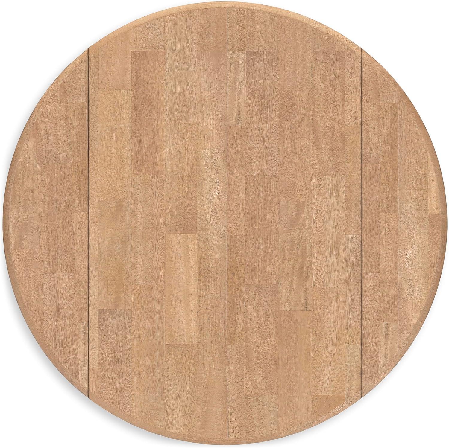 imageSignature Design by Ashley Gesthaven Modern Dining Drop Leaf Table with 4 Legs Light Brown ampamp BlueLight Brown Dark Brown