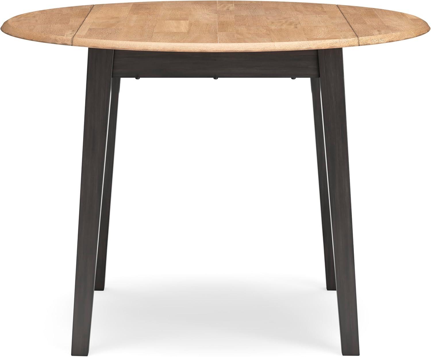 imageSignature Design by Ashley Gesthaven Modern Dining Drop Leaf Table with 4 Legs Light Brown ampamp BlueLight Brown Dark Brown
