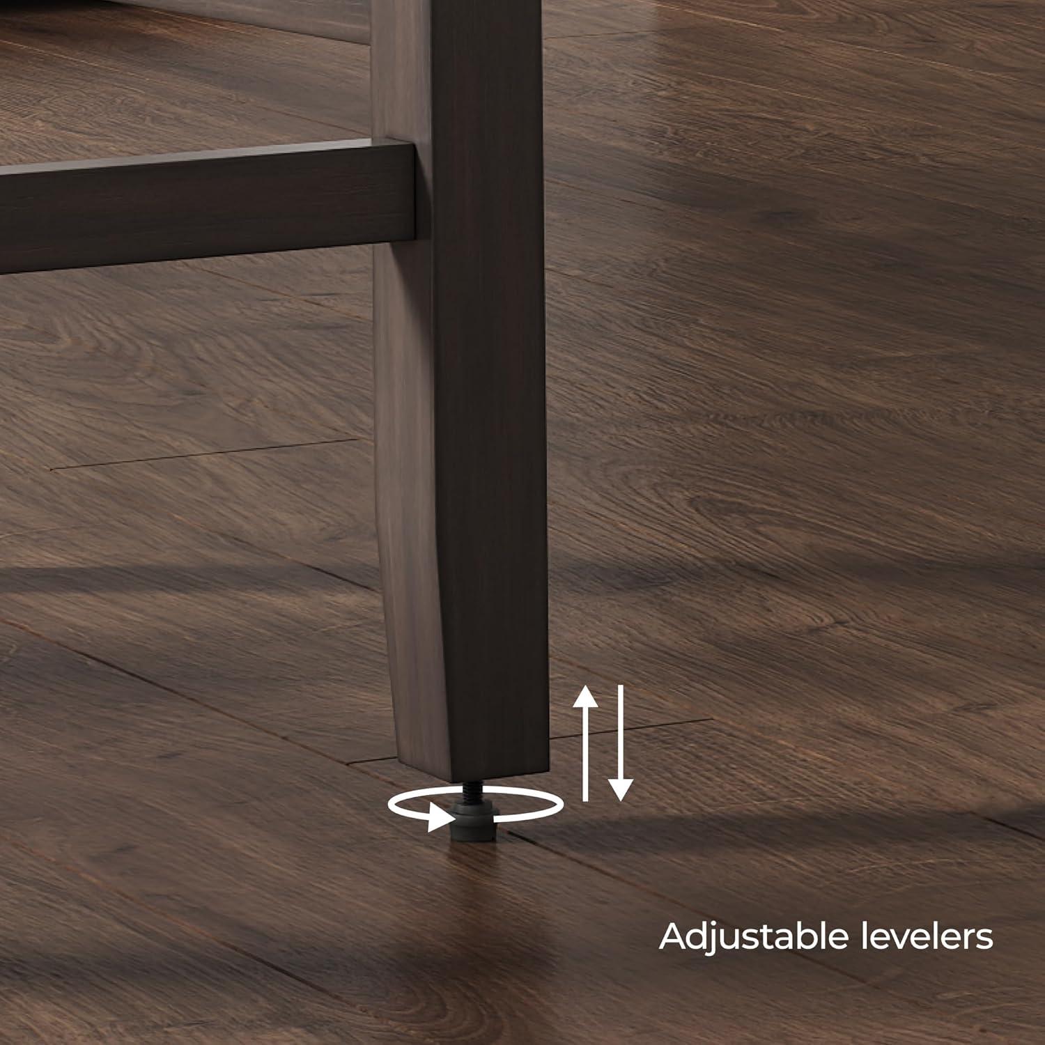 imageSignature Design by Ashley Gesthaven Solid Wood Frame Counter Height Barstool Set of 2 Slate BlueNaturalLight Brown Dark Brown