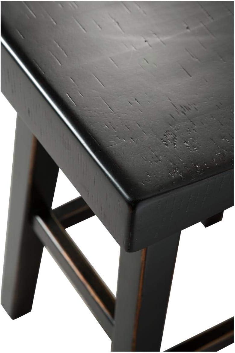 imageSignature Design by Ashley Glosco Modern Farmhouse 25quot Counter Height Barstool 2 Count BlackBlack
