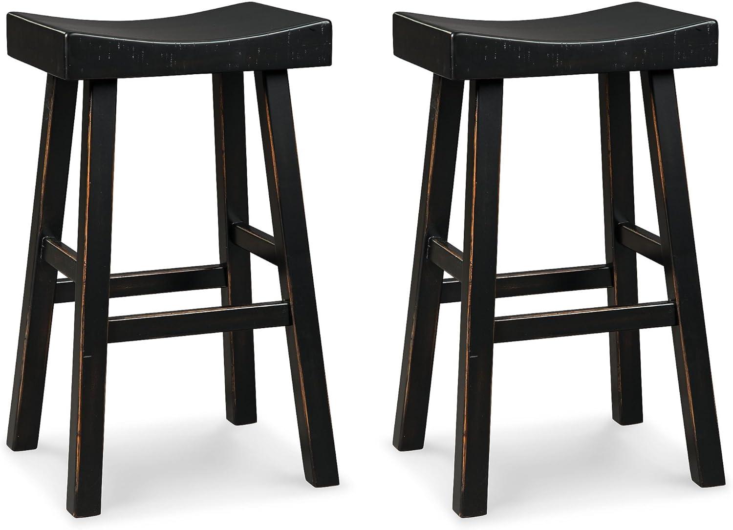 imageSignature Design by Ashley Glosco Modern Farmhouse 25quot Counter Height Barstool 2 Count BlackBlack