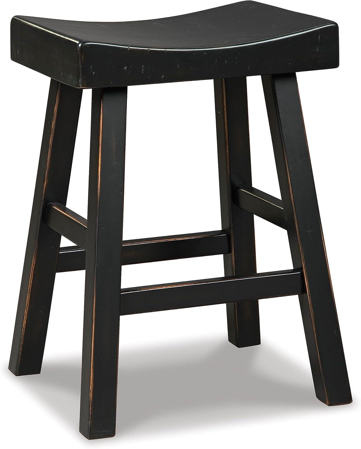 imageSignature Design by Ashley Glosco Modern Farmhouse 25quot Counter Height Barstool 2 Count BlackBlack