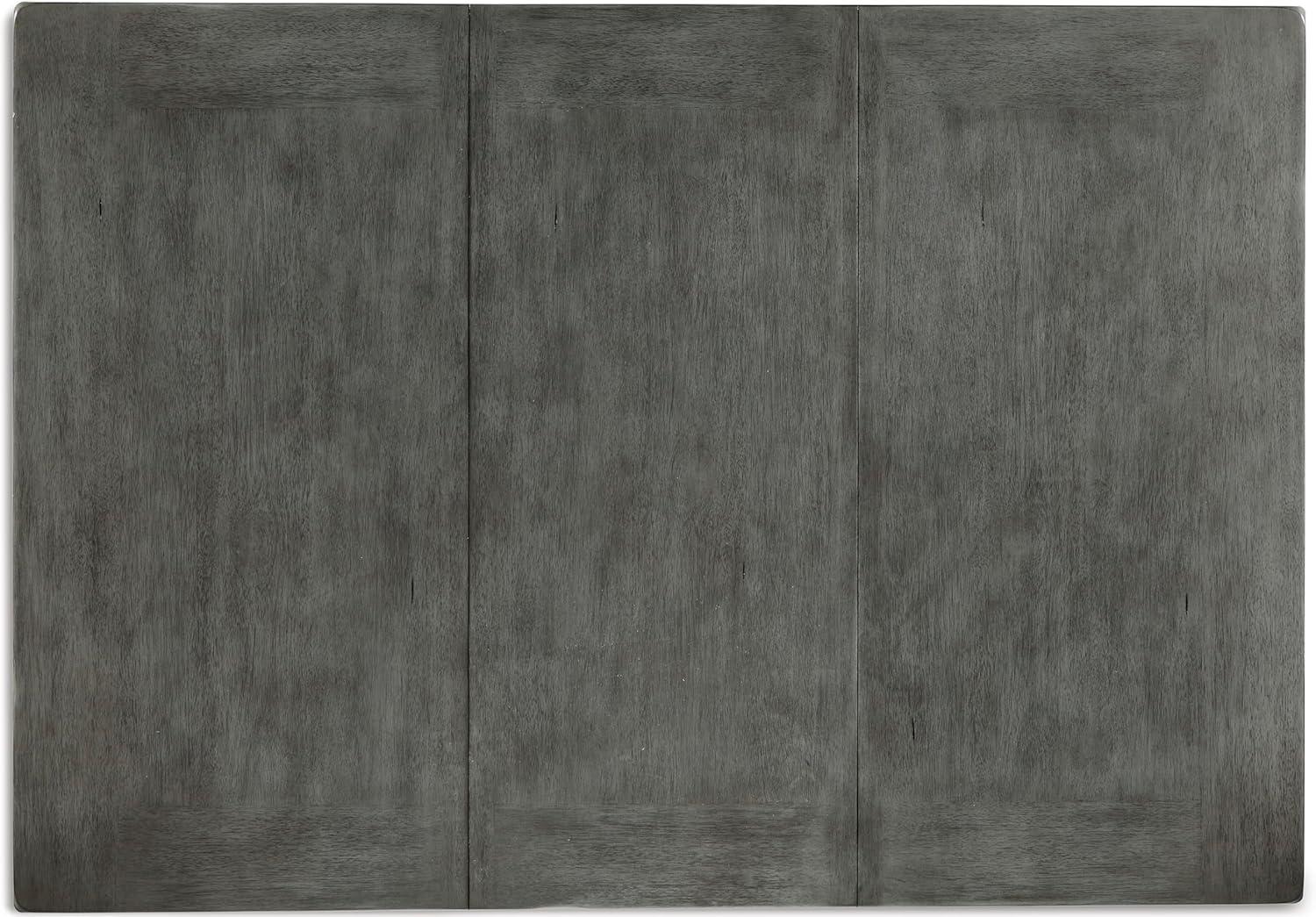 imageSignature Design by Ashley Hallanden Modern Farmhouse Counter Height Dining Room Extension Table Dark GrayGrey