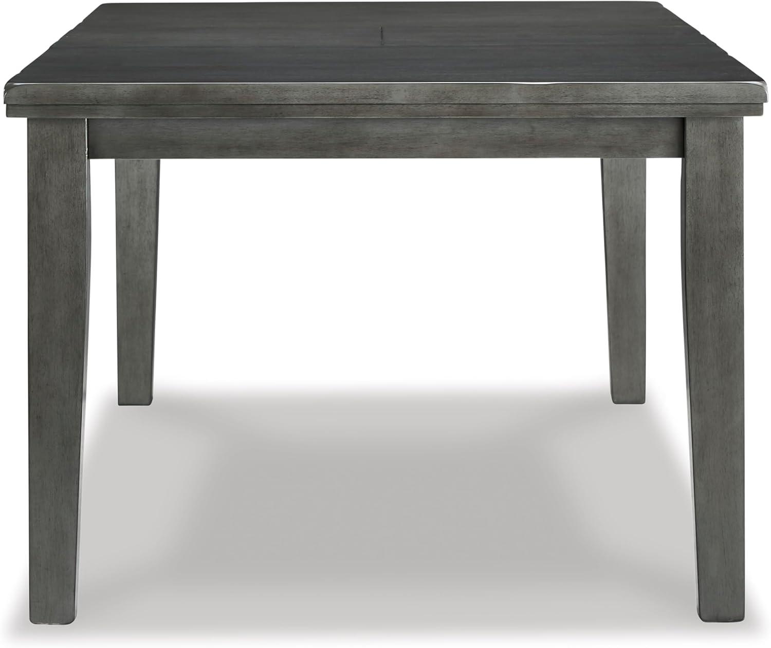 imageSignature Design by Ashley Hallanden Modern Farmhouse Rectangular Dining Room Butterfly Extension Table with SelfStoring Leaf Seats Up to 6 Wood Dark GrayGrey