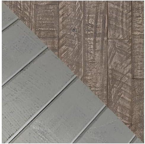 imageSignature Design by Ashley Havalance Farmhouse Rectangular End Table Floor Shelf Wood 26quot W x 2413quot D x 24quot H Vintage Gray ampamp White with Weathered FinishGrayWhite