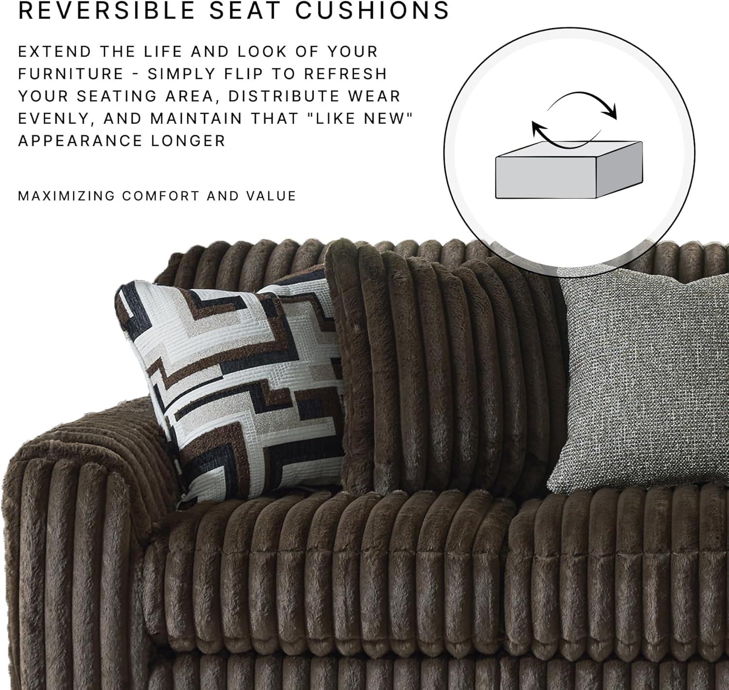imageSignature Design by Ashley Hazela Contemporary Sectional Sofa Couch with Chaise Lounge GrayGrey