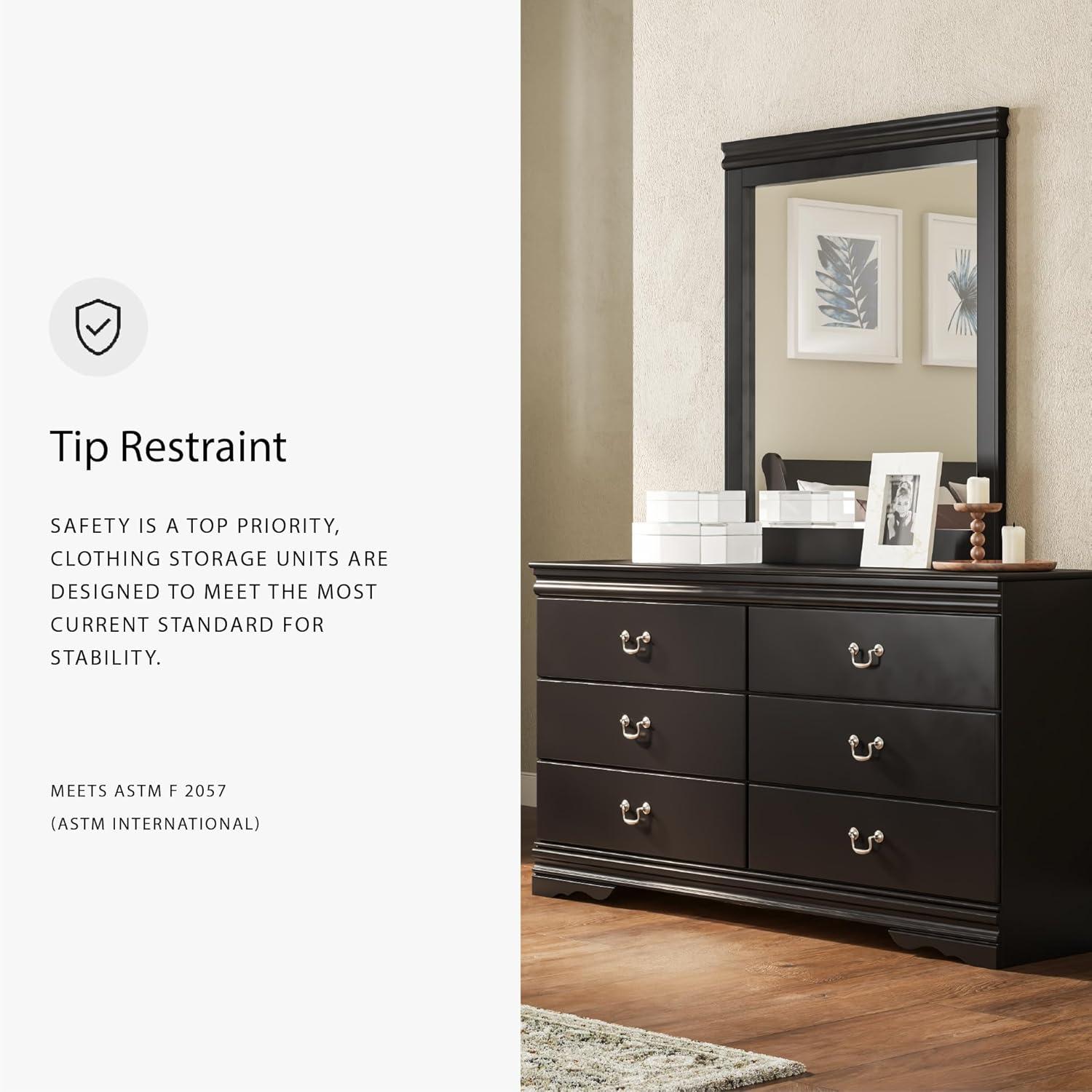 imageSignature Design by Ashley Huey Vineyard Classic 6 Drawer Dresser BLackBlack