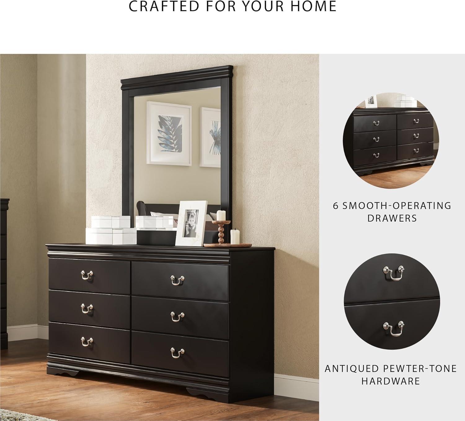 imageSignature Design by Ashley Huey Vineyard Classic 6 Drawer Dresser BLackBlack