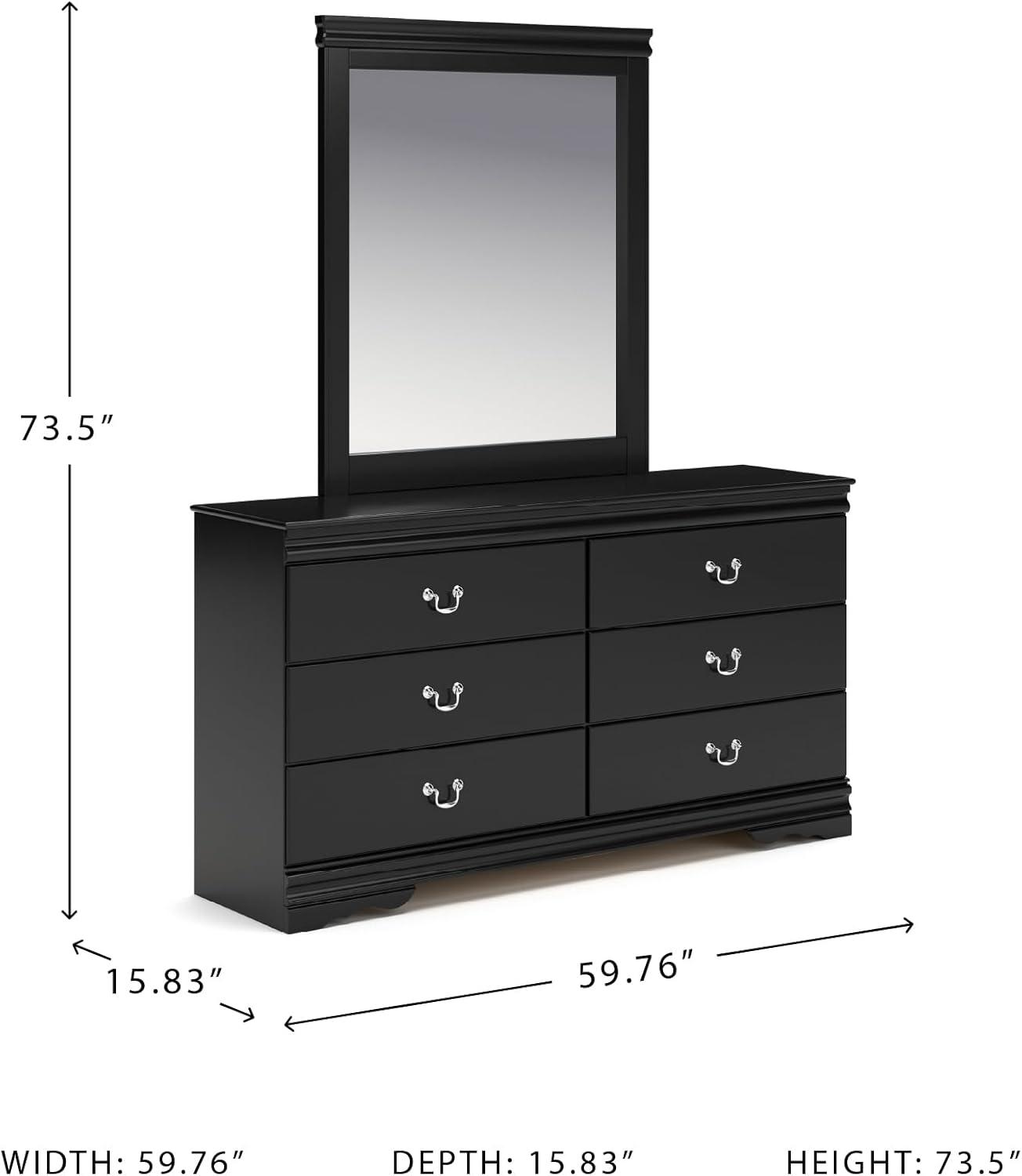 imageSignature Design by Ashley Huey Vineyard Classic 6 Drawer Dresser BLackBlack