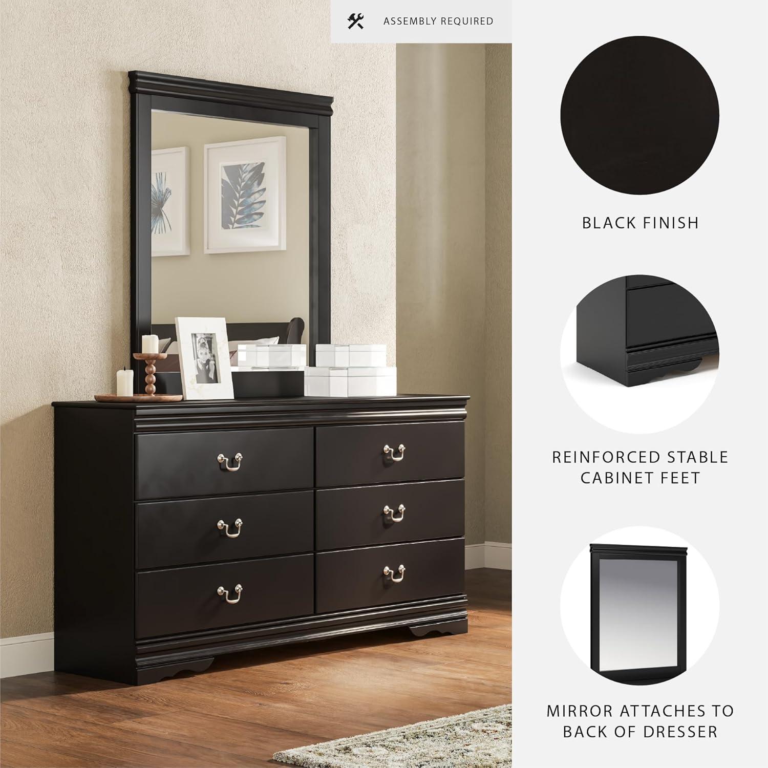 imageSignature Design by Ashley Huey Vineyard Classic 6 Drawer Dresser BLackBlack