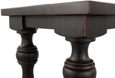 imageSignature Design by Ashley Johnelle Casual Sofa Table Planklook Framed Tabletop Weathered Finish Elm Veneers and Wood 60quot W x 18quot D x 3188quot H GrayBlack