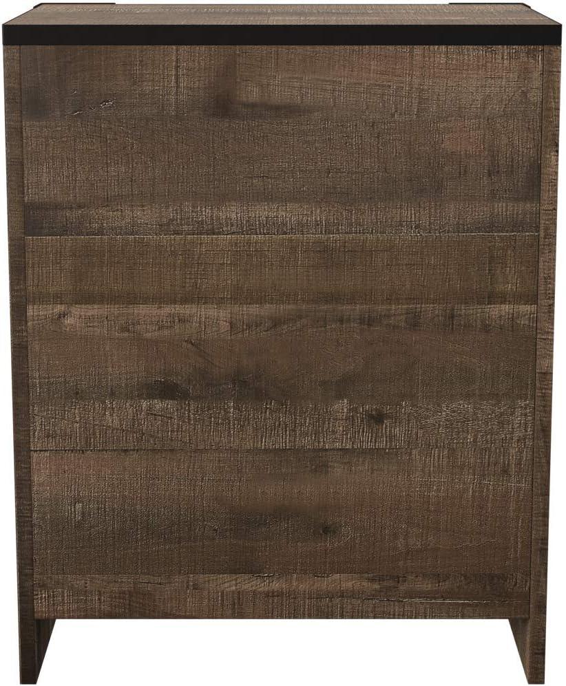 imageSignature Design by Ashley Juararo Rustic 2 Drawer Nightstand 2921quot Tall Dark BrownWarm Brown