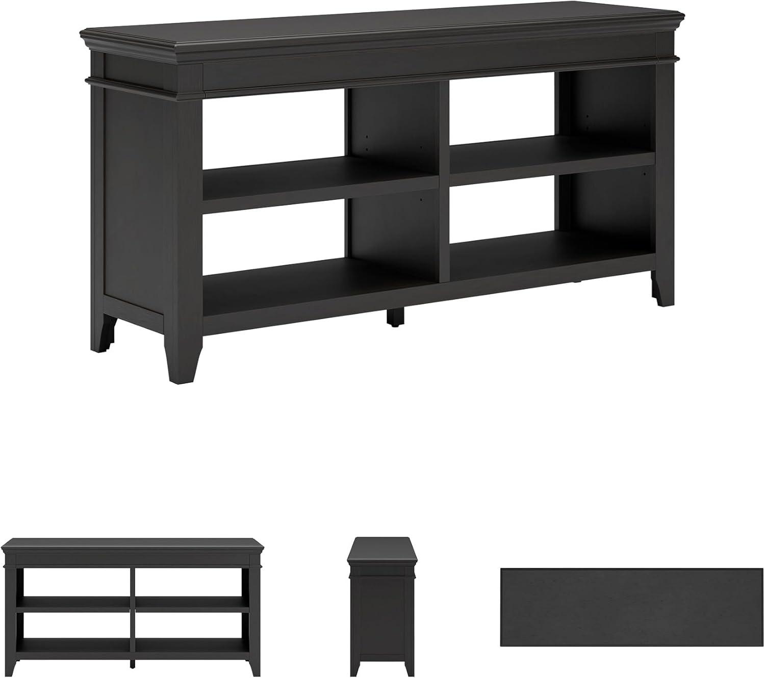 imageSignature Design by Ashley Kanwyn Classic Credenza with 2 Adjustable Shelves WhiteBlack