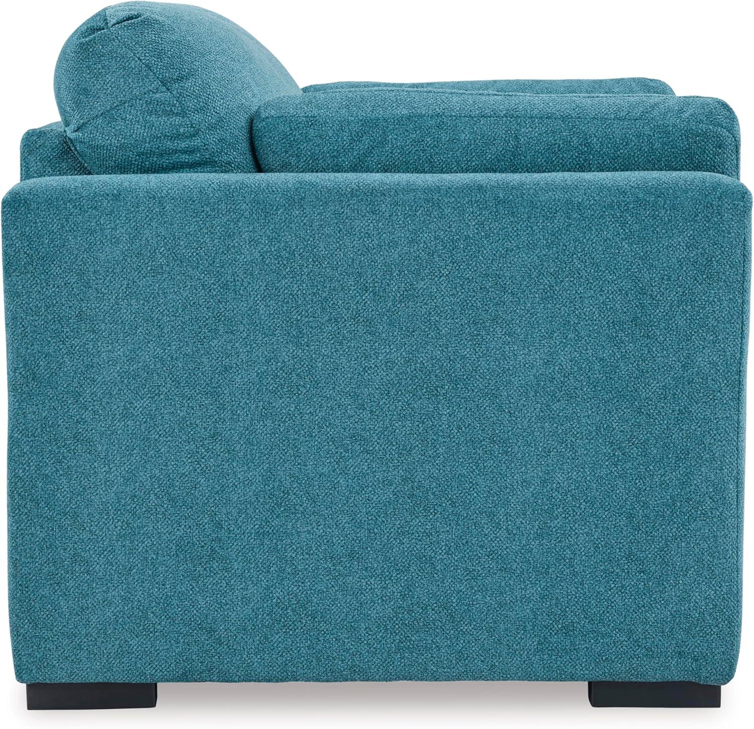 imageSignature Design by Ashley Keerwick Scandinavian Upholstered Oversized Chair with 2 Bolster Pillows BlueBlue