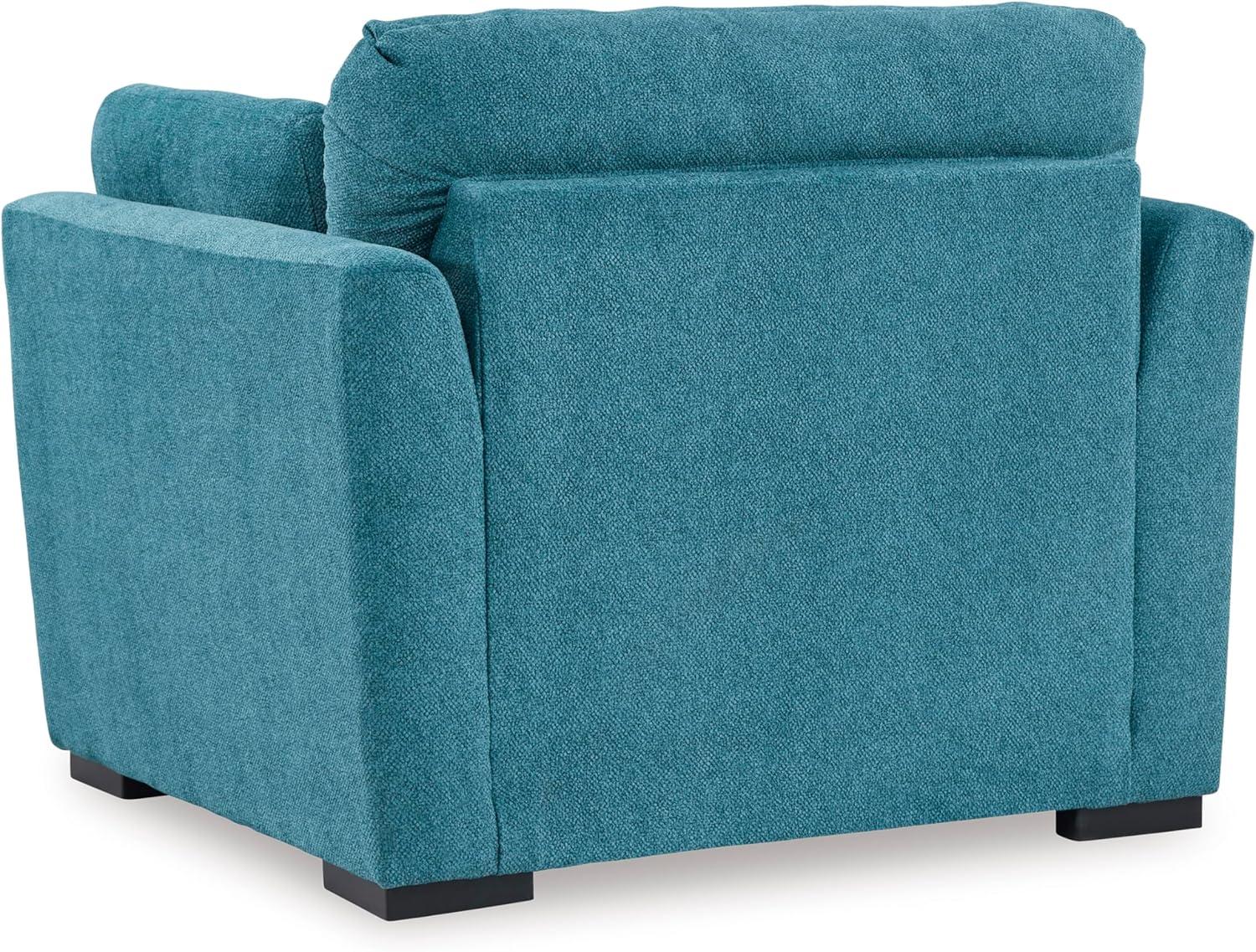 imageSignature Design by Ashley Keerwick Scandinavian Upholstered Oversized Chair with 2 Bolster Pillows BlueBlue