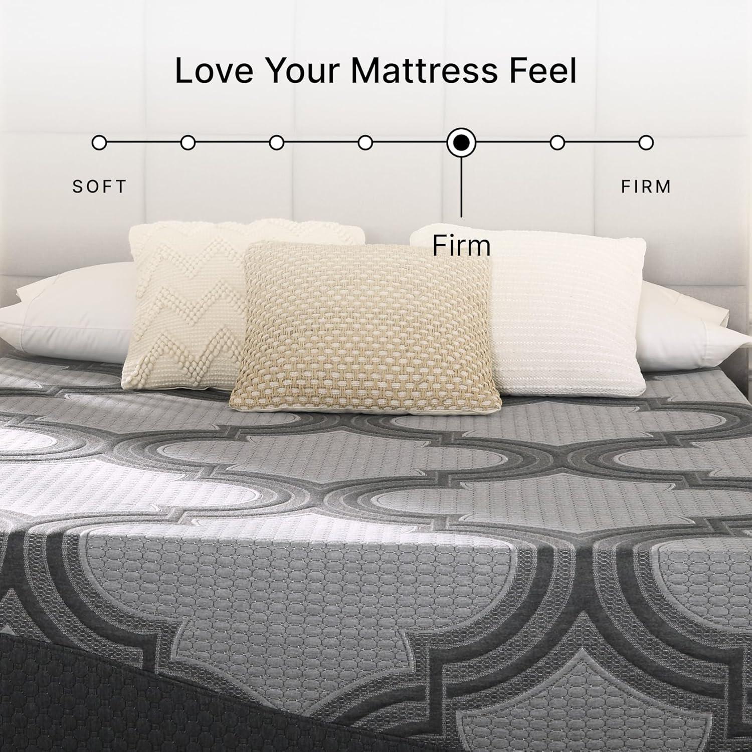 imageSignature Design by Ashley King Size 12 Inch Hybrid Mattress with Cooling Gel Memory Foam and Lumbar Support Form Fiberglass Free Mattress In A Box2Piece King foundation and Mattress
