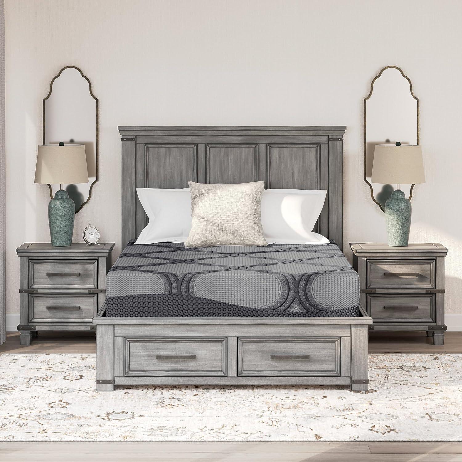 imageSignature Design by Ashley King Size 12 Inch Hybrid Mattress with Cooling Gel Memory Foam and Lumbar Support Form Fiberglass Free Mattress In A BoxCalifornia King